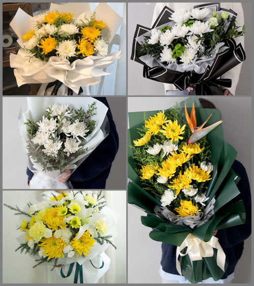 山东济宁曲阜市陵城镇东郭村白事花束代送